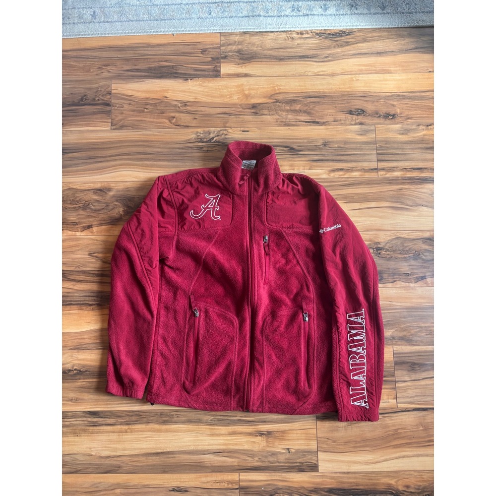 Columbia University of Alabama Crimson Tide Fleece Jacket Red Mens Small XM6203